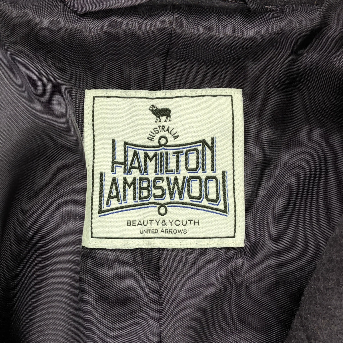 BEAUTY&YOUTH / ビューティーアンドユース | × HAMILTON LAMBSWOOL MIX メルトン ロング Pコート | S | パープル | レディース