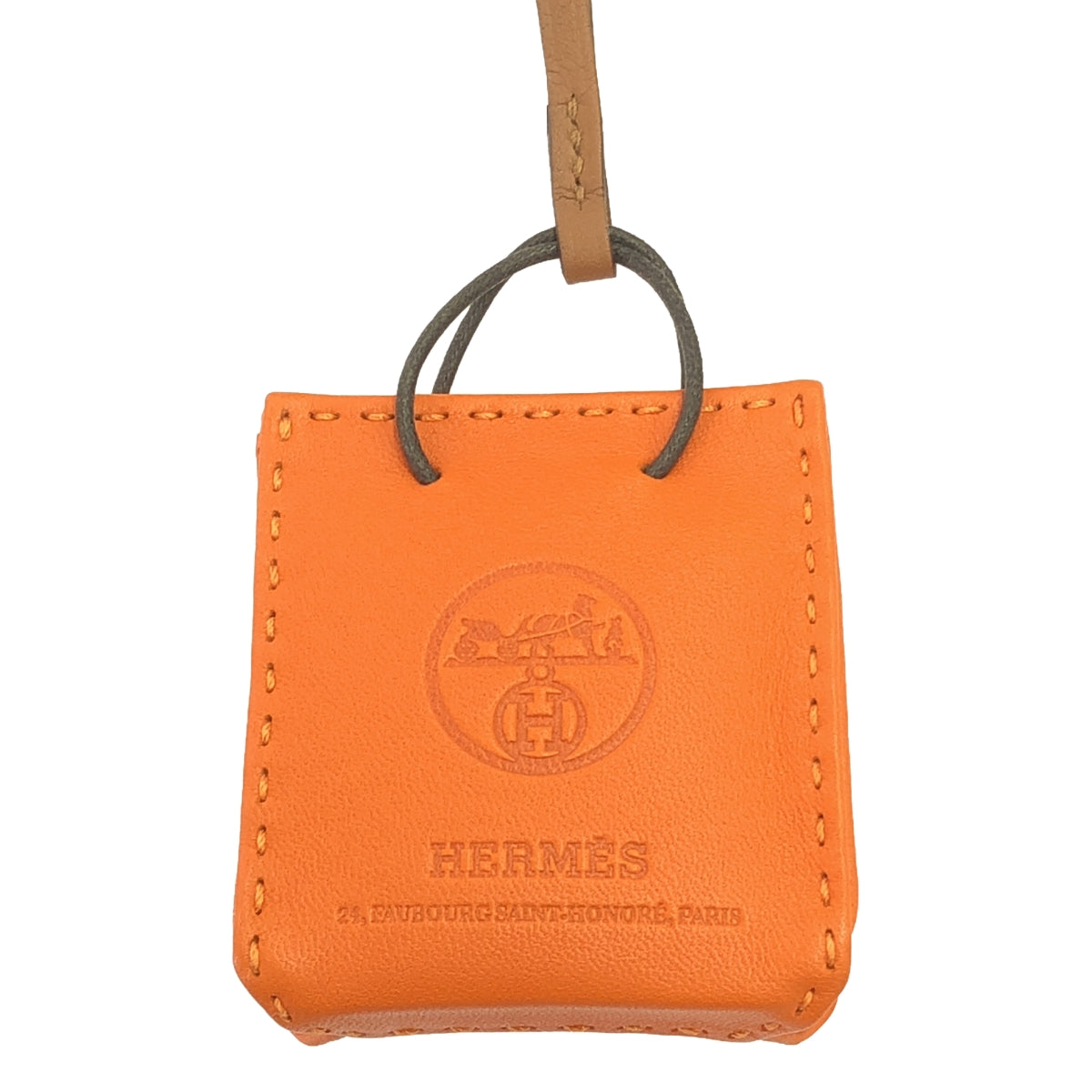 【美品】  HERMES / エルメス | サックオランジュ フー キーホルダー / アニューミロ バッグチャーム | オレンジ | レディース