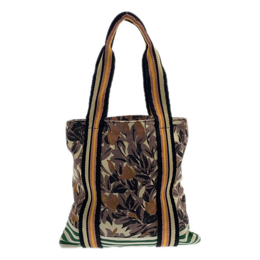 MARNI / マルニ | マーケット フラワー柄 ボーダー切替 トートバッグ |