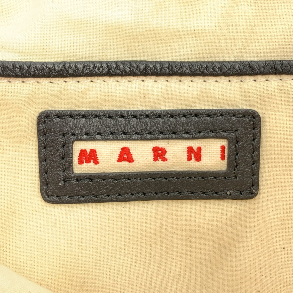 MARNI / マルニ | マーケット フラワー柄 ボーダー切替 トートバッグ |