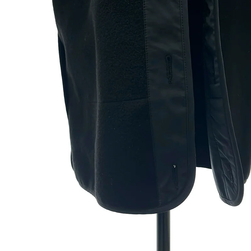 JUNYA WATANABE COMME des GARCONS / ジュンヤワタナベ | 2022AW | ウール 異素材 切替 ドッキング ミリタリー モッズコート ファーフーディ | XS | レディース