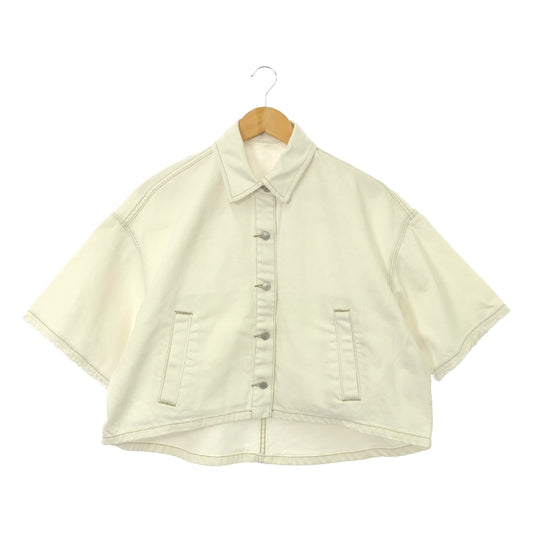 allureville / Alavail | Cotton twill cut-off short sleeve jacket | 2 | Women's