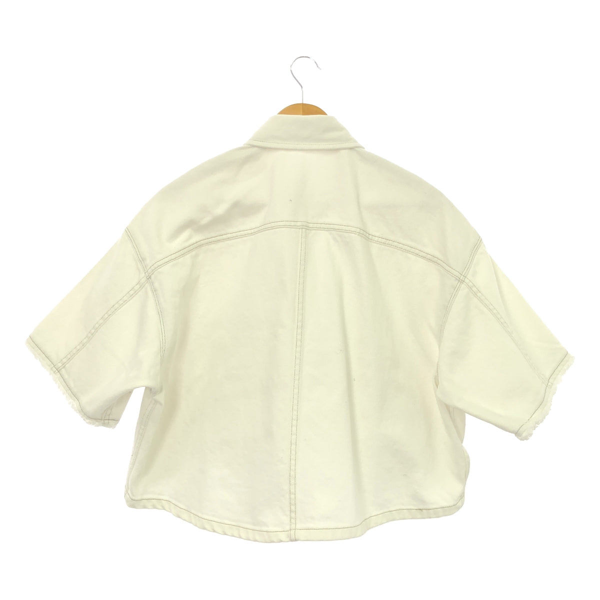 allureville / Alavail | Cotton twill cut-off short sleeve jacket | 2 | Women's