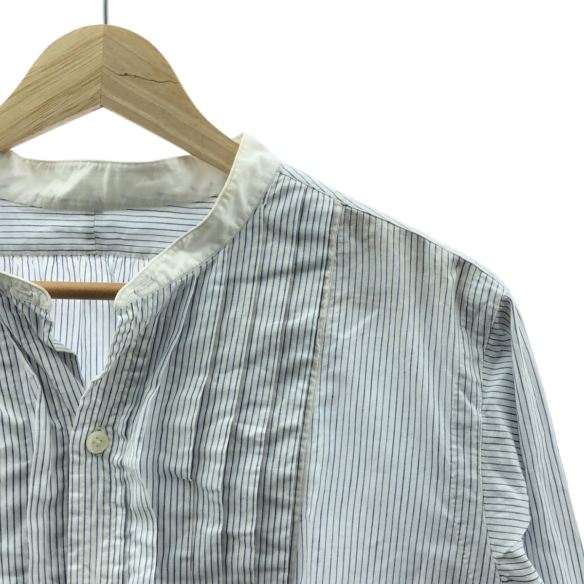 VINTAGE / ヴィンテージ古着 | Bd Foissonniere 10 PARIS / ストライプ ピンタック ロング オーバーシャツ |