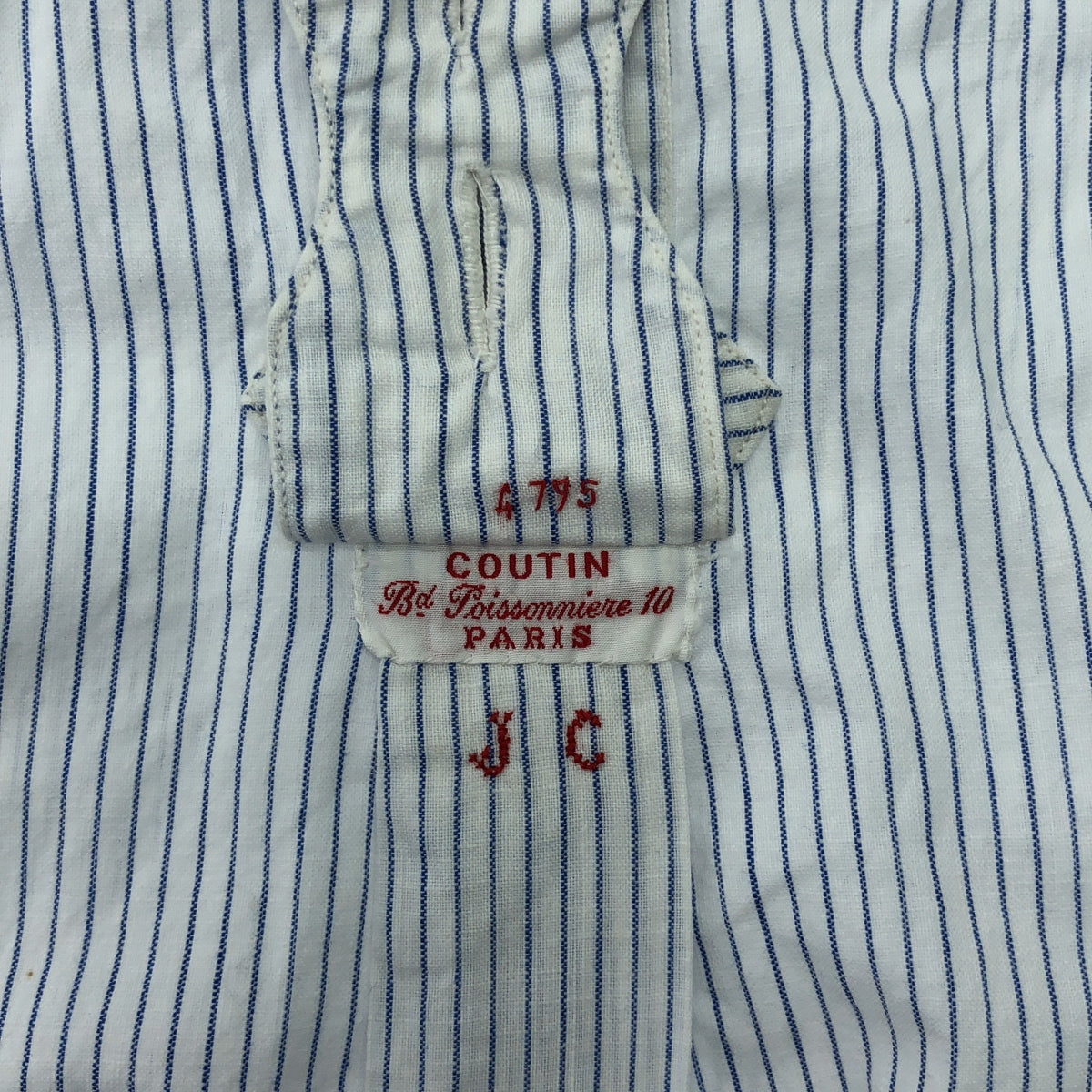 復古 / 復古服飾 | Bd Foissonniere 10 PARIS / 條紋褶襉長外套襯衫 |