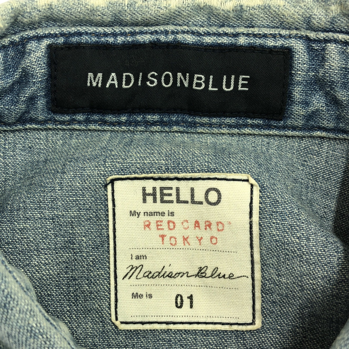 MADISONBLUE - MADISON BLUE×RED CARD マディソンブルー×レッドカード 24AW HEM WESTERN SH DENIM ヘムウエスタンデニムシャツ MB244-5101RC インディゴ 1 10th Anniversary ITEM - JULY Release -