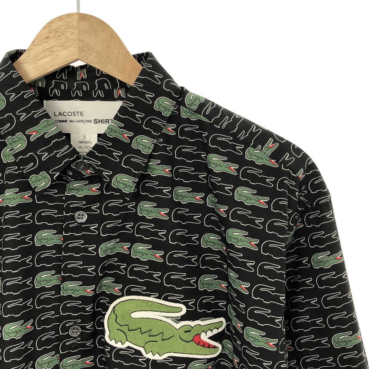 COMME des GARCONS SHIRT / コムデギャルソンシャツ | × LACOSTE PRINT SHIRT 総柄 シャツ | S | メンズ