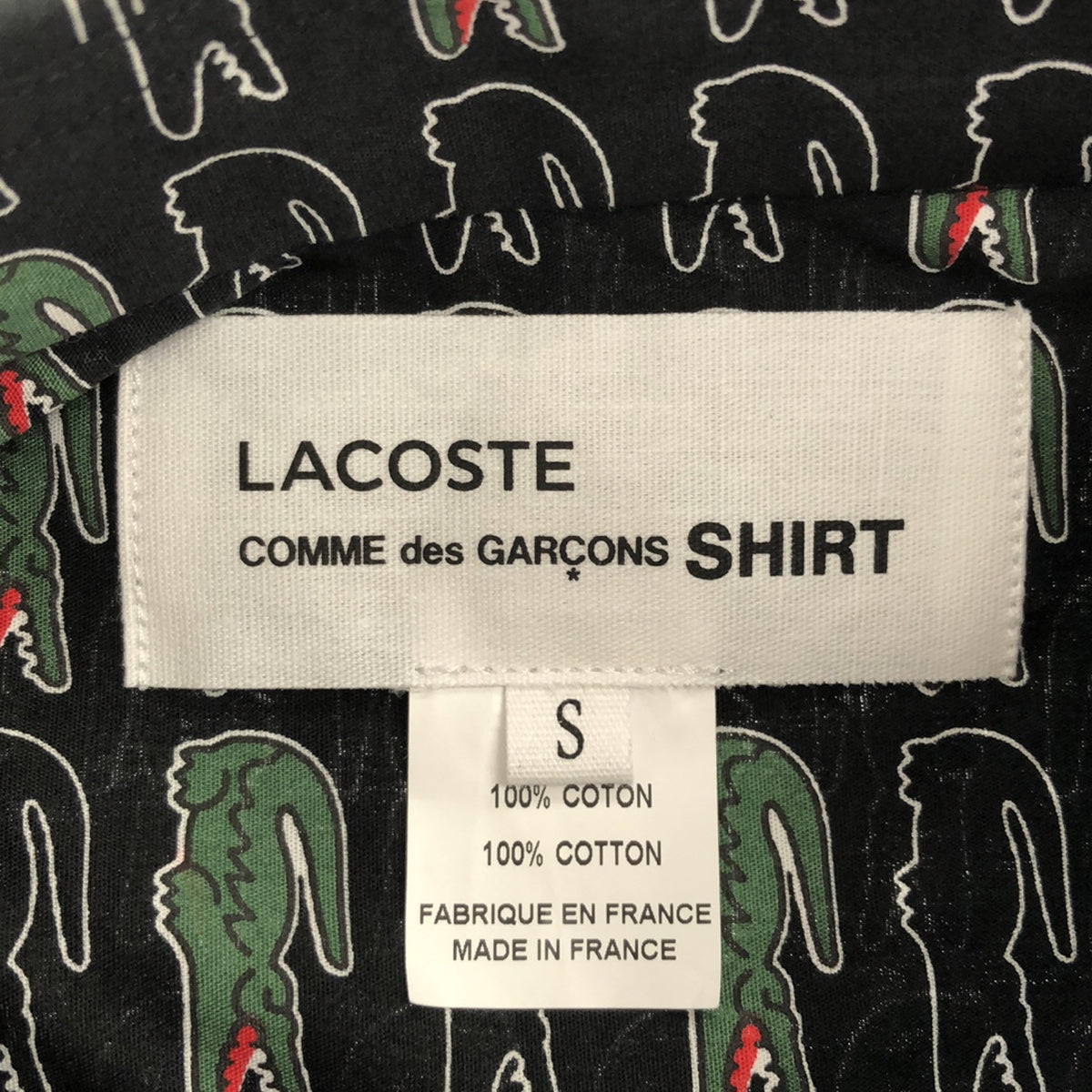 COMME des GARCONS SHIRT / コムデギャルソンシャツ | × LACOSTE PRINT SHIRT 総柄 シャツ | S | メンズ