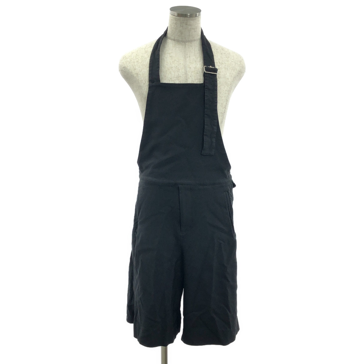【美品】  COMME des GARCONS HOMME PLUS / コムデギャルソンオムプリュス | 2023SS | ホルターネック ポリエステル オーバーオール | S | ブラック | メンズ