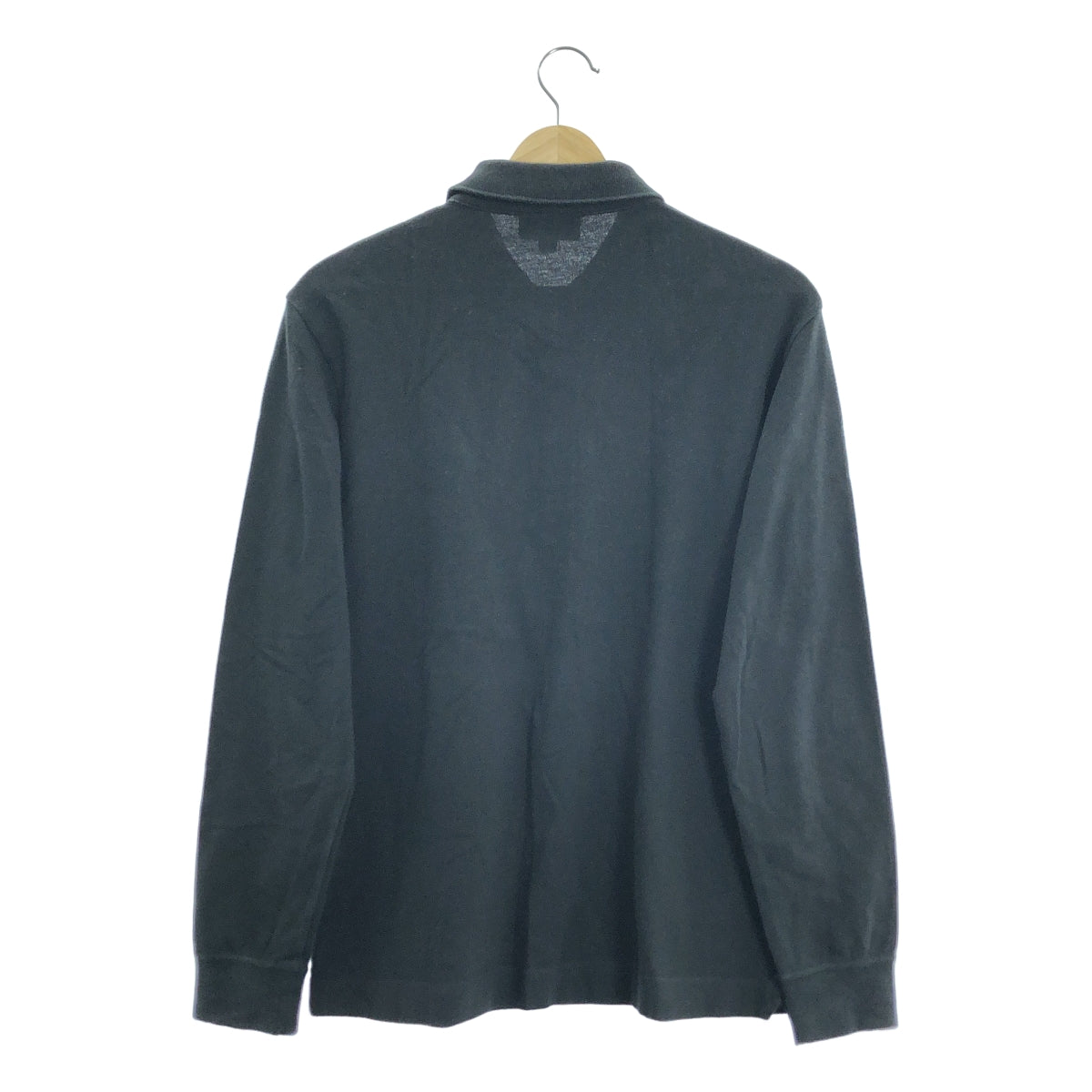 LACOSTE | 常規版型隱形前襟長袖 Polo 衫 | S 碼 | 黑色 | 男款