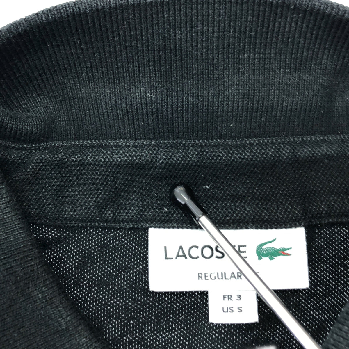 LACOSTE / ラコステ | REGULAR FIT 比翼フロント ロングスリーブ ポロシャツ | S | ブラック | メンズ