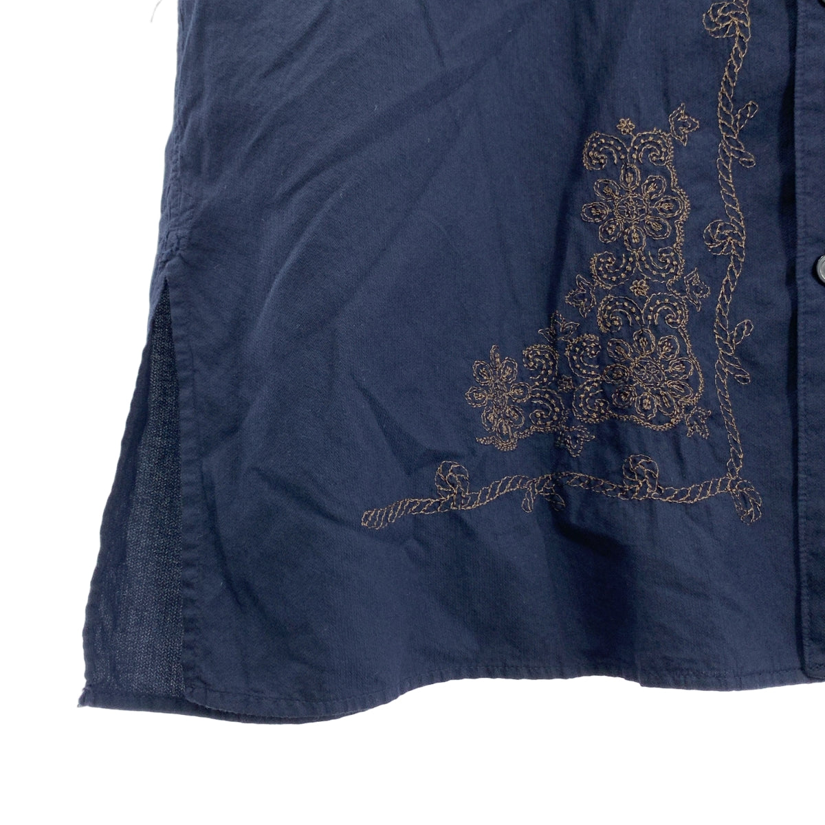 AUBERGE / オーベルジュ | ROPE DEMI 刺しゅう オープンカラーシャツ | 42 | メンズ