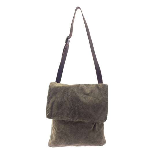 Martin Margiela / Martin Margiela | 手工絨面革翻蓋單肩包 |