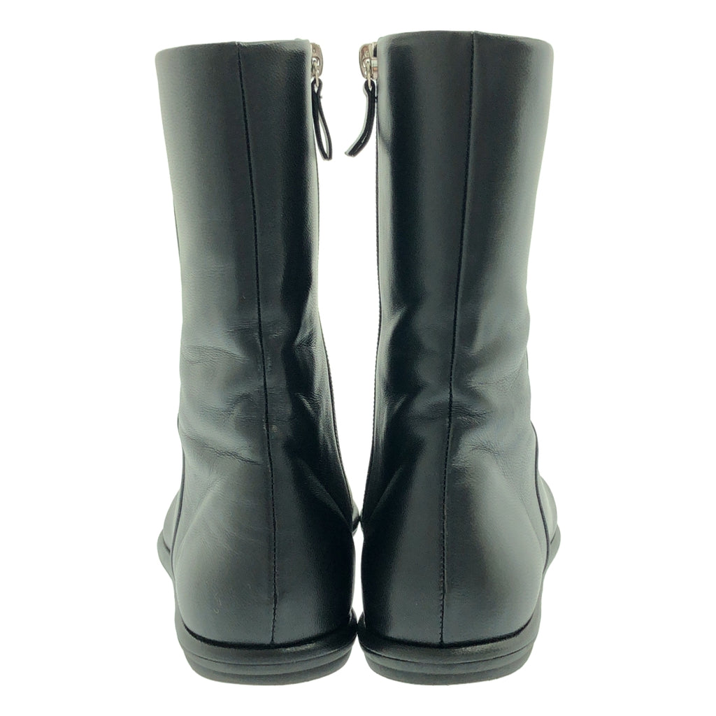 【成色極佳】THE ROW CANAL BOOTIE 納帕皮側拉鍊短靴 | 36碼 | 黑色 | 女款