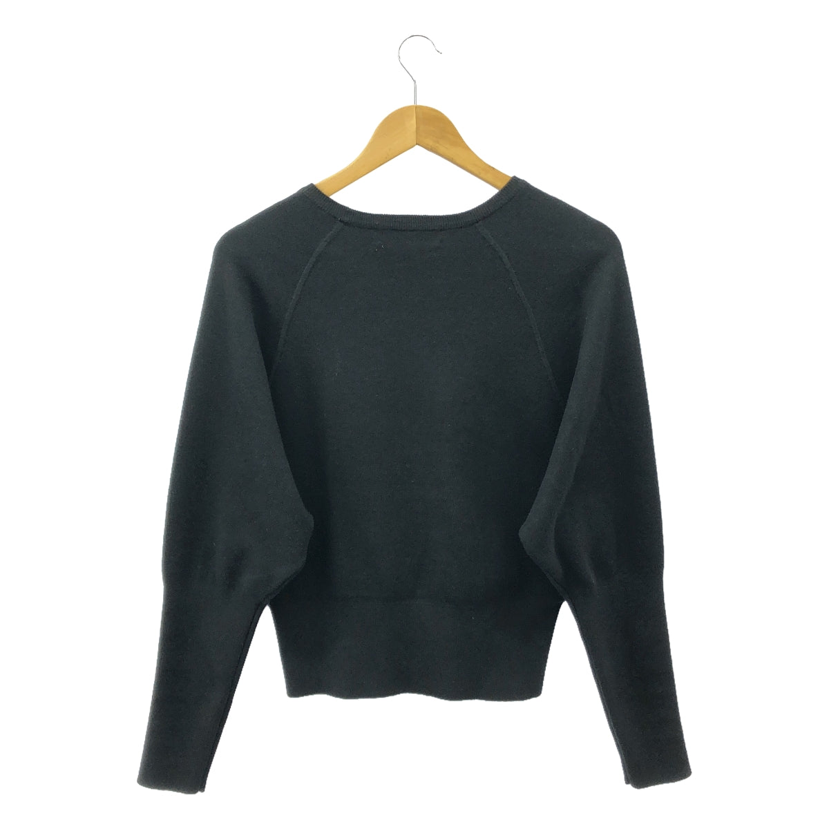 CABaN / キャバン | コットンカシミヤロングスリーブニット | F | ブラック | レディース