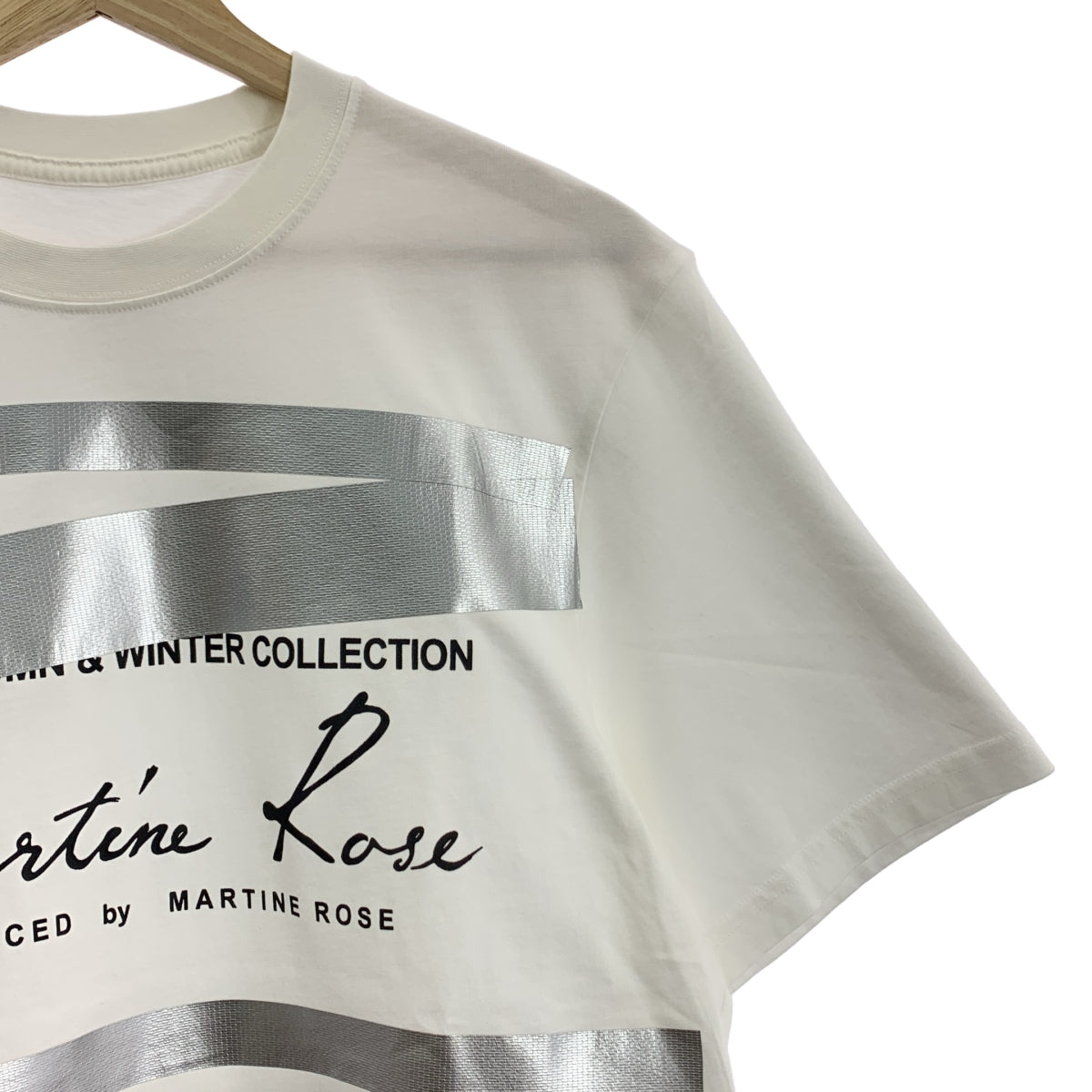 Martine Rose / 마틴 로즈 | 오버 실루엣 로고 프린트 T 셔츠 컷소우 | S | 남성
