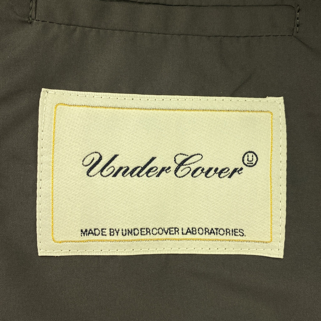 UNDER COVER  / アンダーカバー | 異素材 切替 ボアカラー ドッキング ハーフコート | 2 | カーキ / ネイビー | レディース
