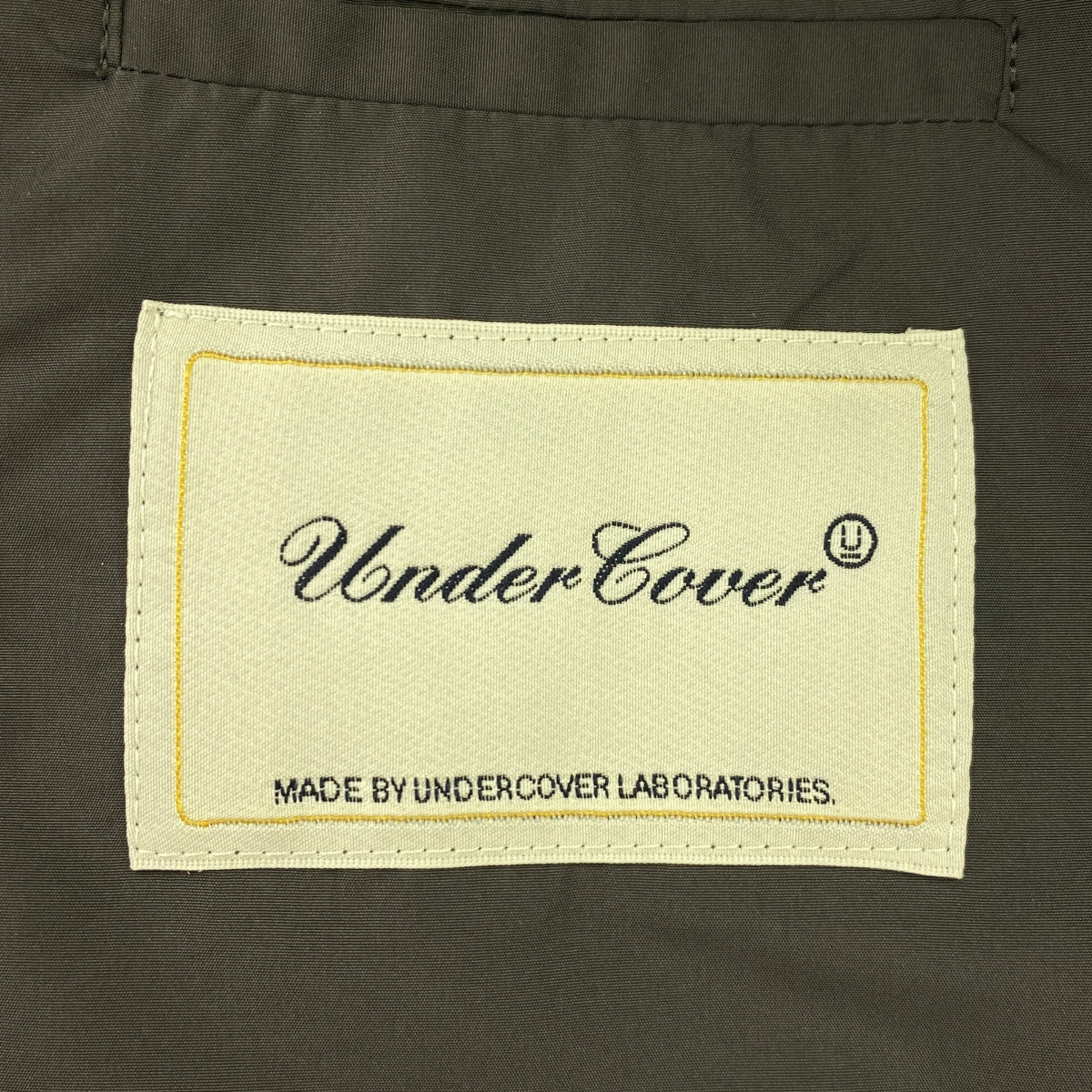 UNDER COVER  / アンダーカバー | 異素材 切替 ボアカラー ドッキング ハーフコート | 2 | カーキ / ネイビー | レディース