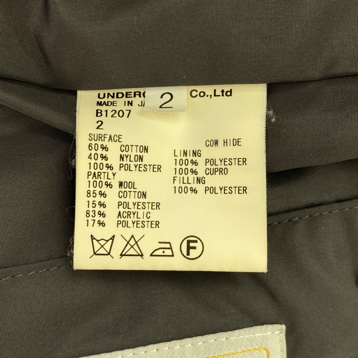 UNDER COVER | 不同材質可切換蟒蛇領對接半大衣 | 2 | 卡其色 / 海軍藍 | 女款