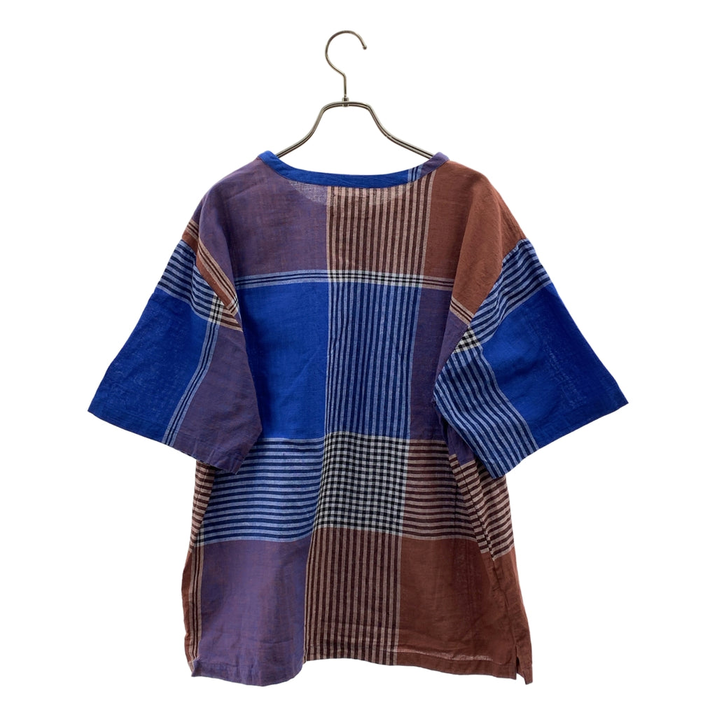 mii / ミー | コットン チェック ショルダージップ カットソー ブラウス | S | レディース