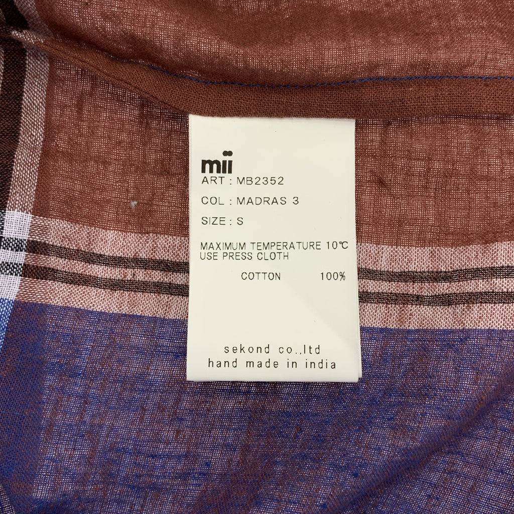 mii / ミー | コットン チェック ショルダージップ カットソー ブラウス | S | レディース