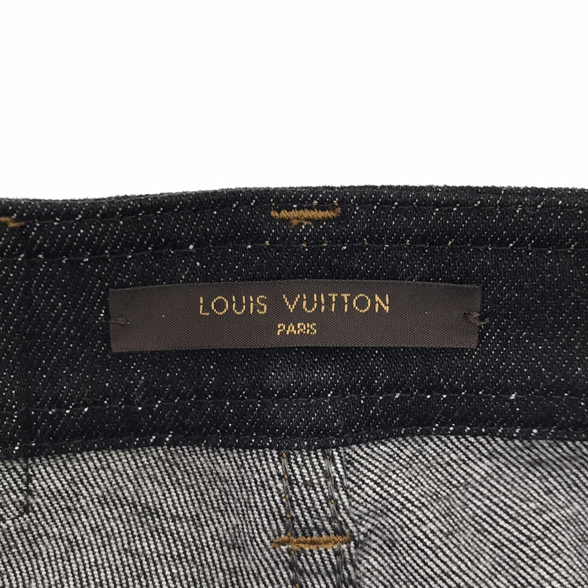 Louis Vuitton / ルイヴィトン | レザーパッチ 総柄 ストレッチ デニムパンツ | 38 | レディース – KLD