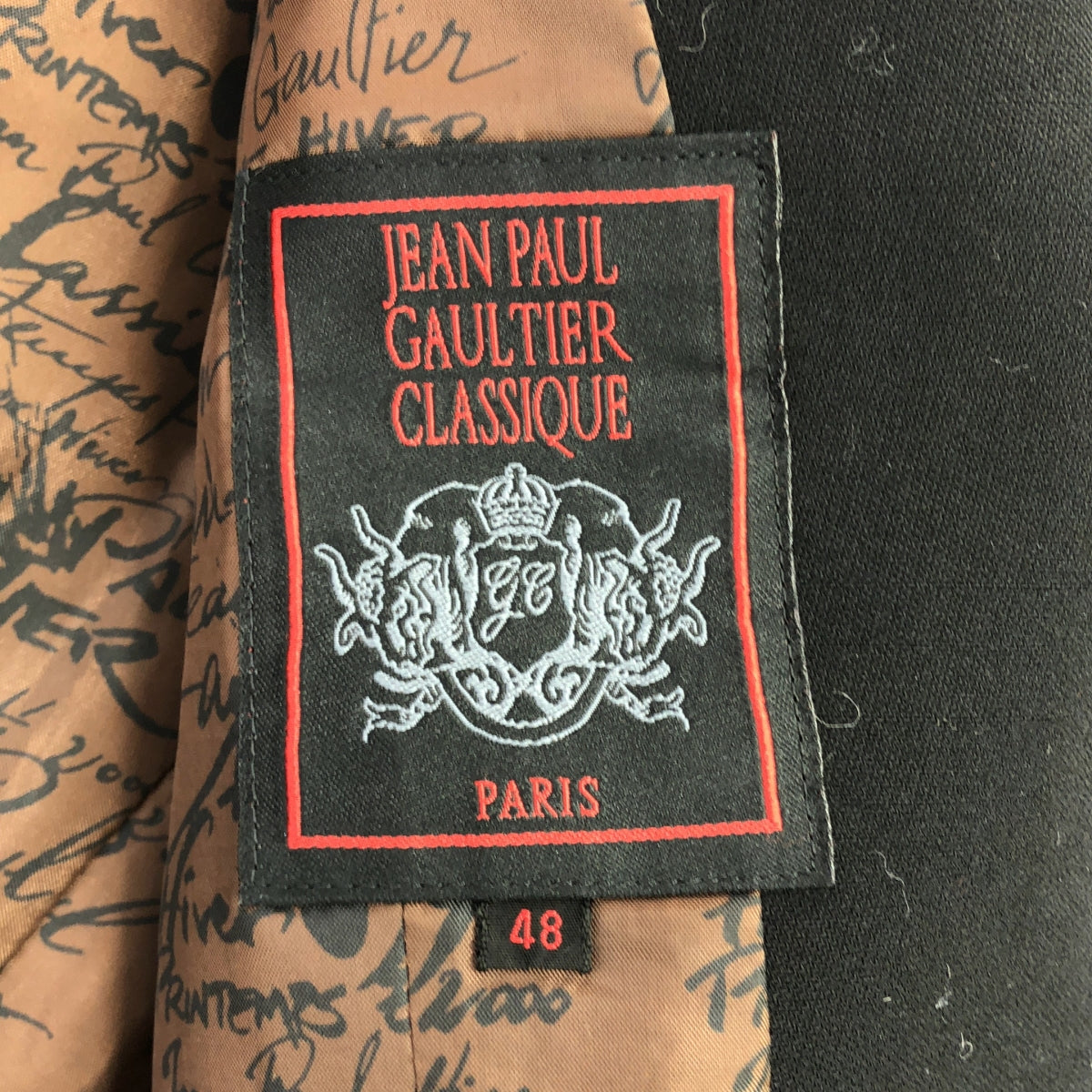 Jean Paul Gaultier / 장폴 고르티에 | 80-00s 빈티지 CLASSIQUE 총 무늬 라이닝 울 3B 테일러드 재킷 |