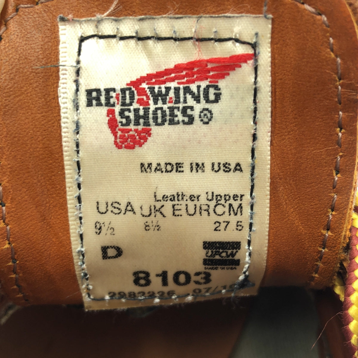 RED WING / 레드 윙 | 8103 옥스포드 목투 로우컷 부츠 | 27.5cm | 남성