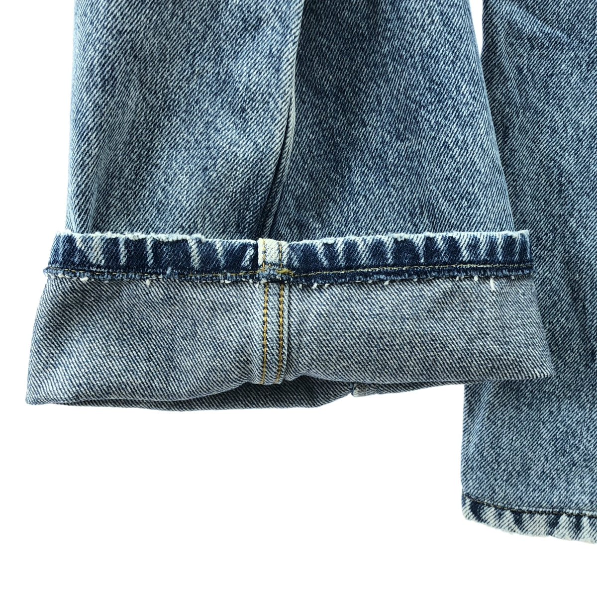 Maison Margiela / メゾンマルジェラ | スラッシュディティール カットオフ デニムパンツ | 40 | インディゴ | レディース