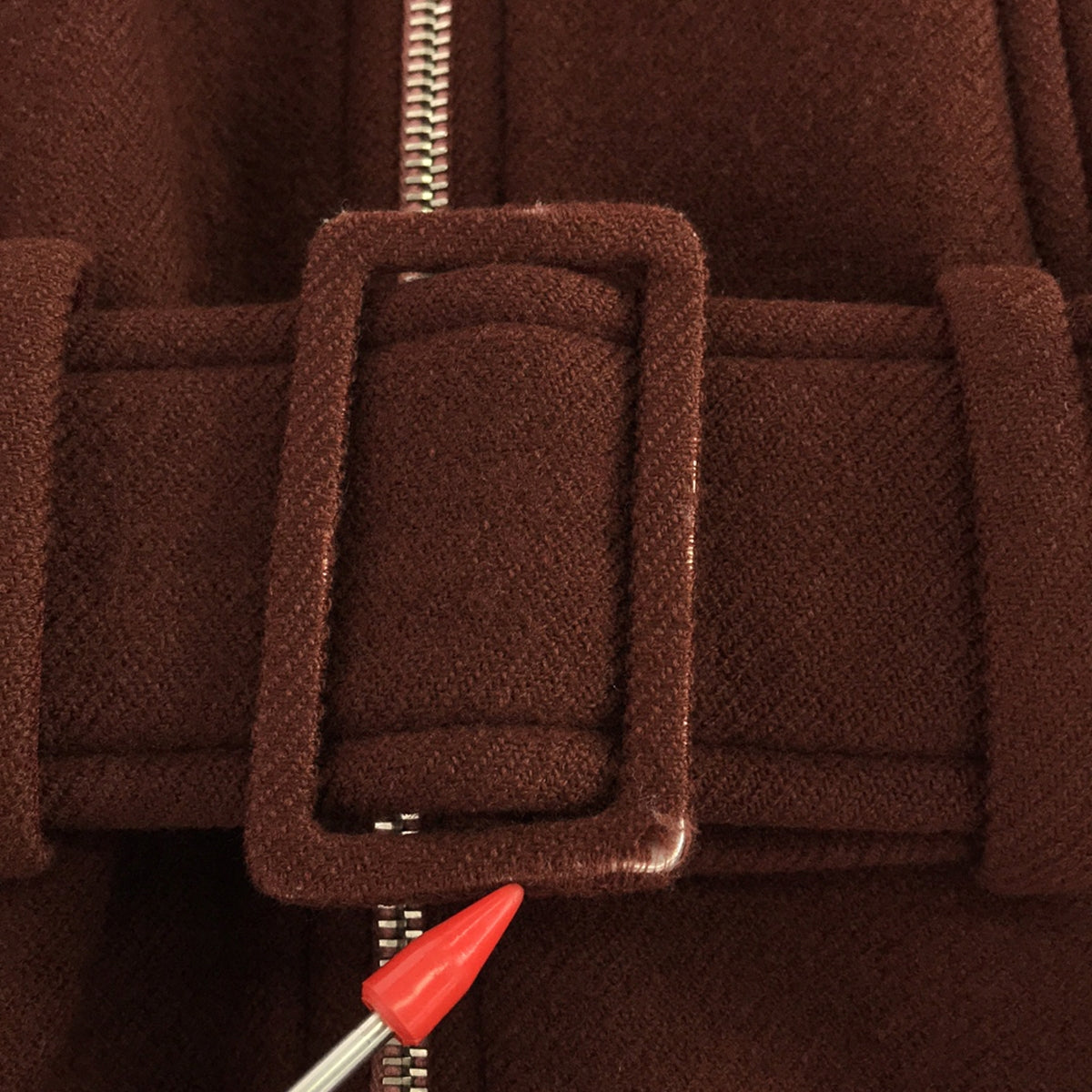 CARVEN / カルヴェン | ウール セーラーカラー ベルテッドジャケット | 34 | バーガンディー | レディース