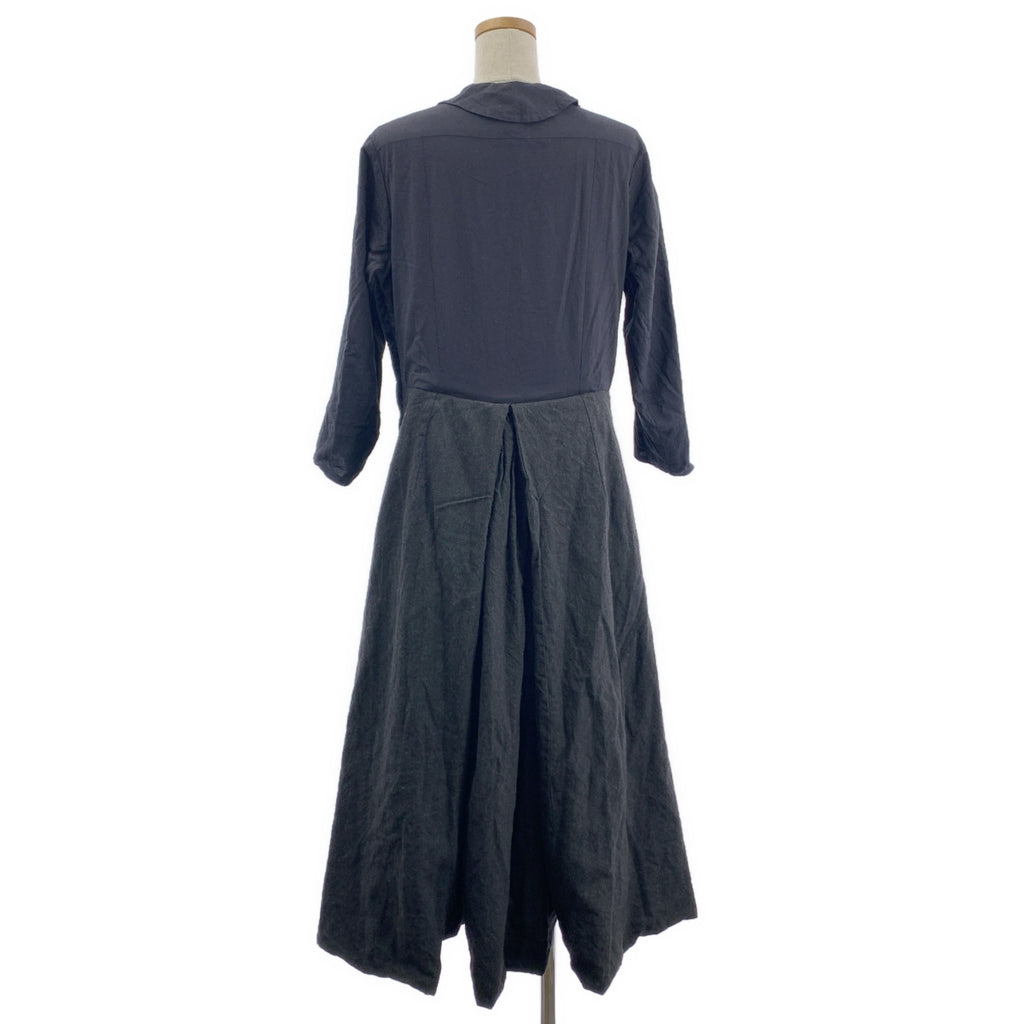 Paul Harnden / ポールハーデン | tweed dress / 異素材 切替 ツイード シャツ ワンピース / 総裏地 | L |