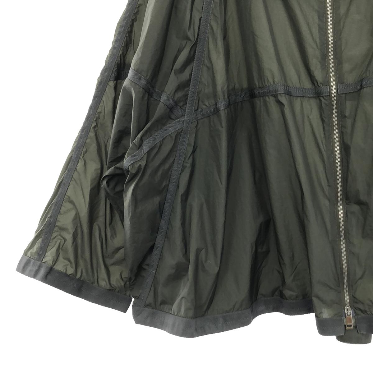 [狀況良好] JIL SANDER | 2018春夏 |尼龍帶切換超大連帽外套 | 44 |綠色 |男士