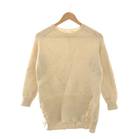 Mame Kurogouchi | Mohair silk fringe knit | 1 | White | Women's