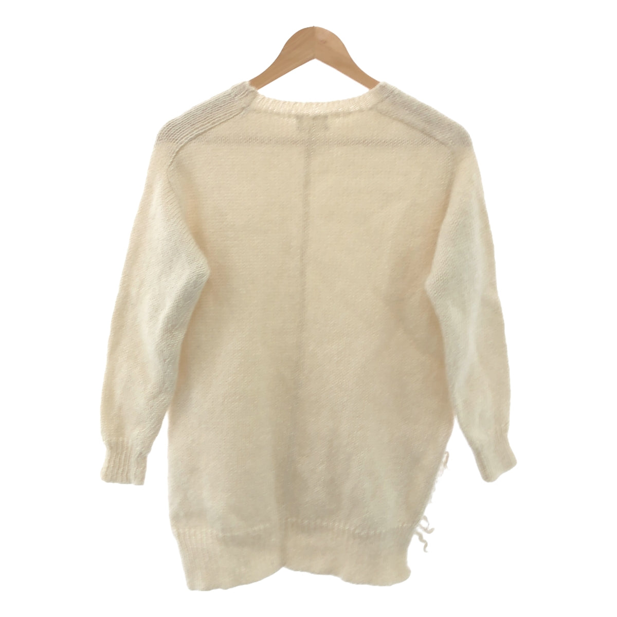 Mame Kurogouchi | Mohair silk fringe knit | 1 | White | Women's