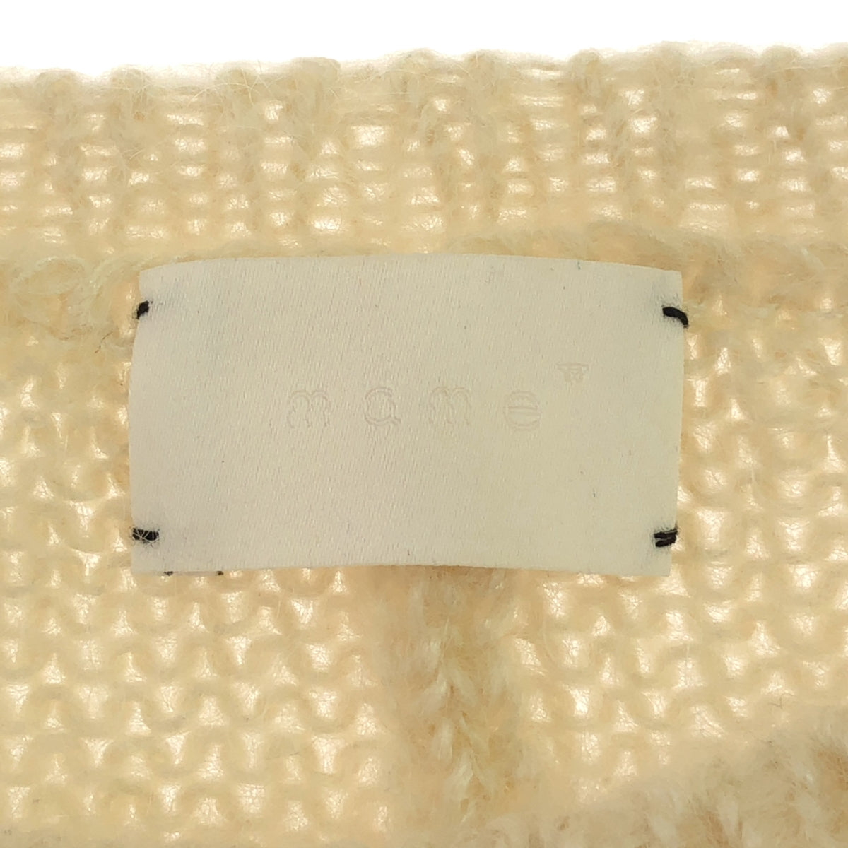 Mame Kurogouchi | Mohair silk fringe knit | 1 | White | Women's