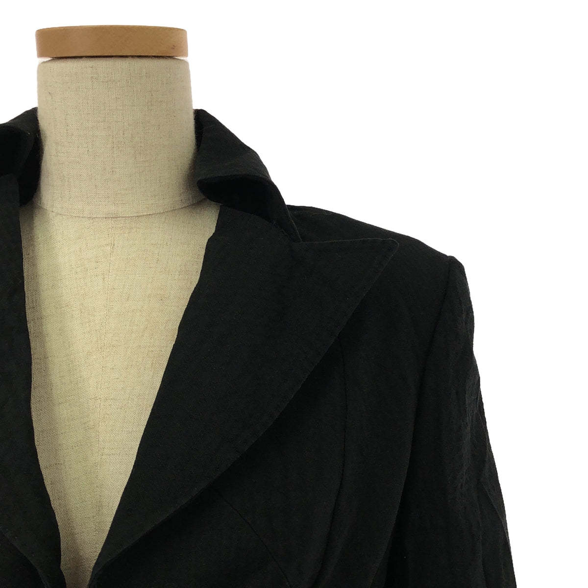 JUNYA WATANABE COMME des GARCONS / 준야와타나베 | 2010SS | 실크 코튼 재가드 변형 싱글 브레스트 재킷 / 총 안감 | S | 블랙 | 여성