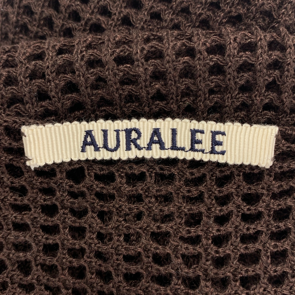 AURALEE / 오라리 | SUPER HARD TWIST LINEN MESH KNIT ONE-PIECE 메쉬 원피스 | 0 | 여성
