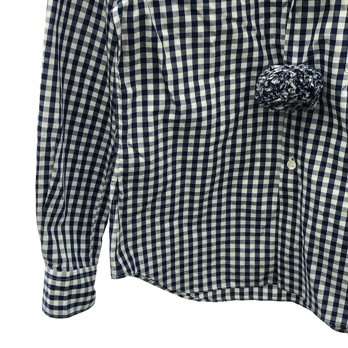 COMME des GARCONS | 2002SS |格紋裝飾常規領襯衫 |海軍藍/白色|女性的