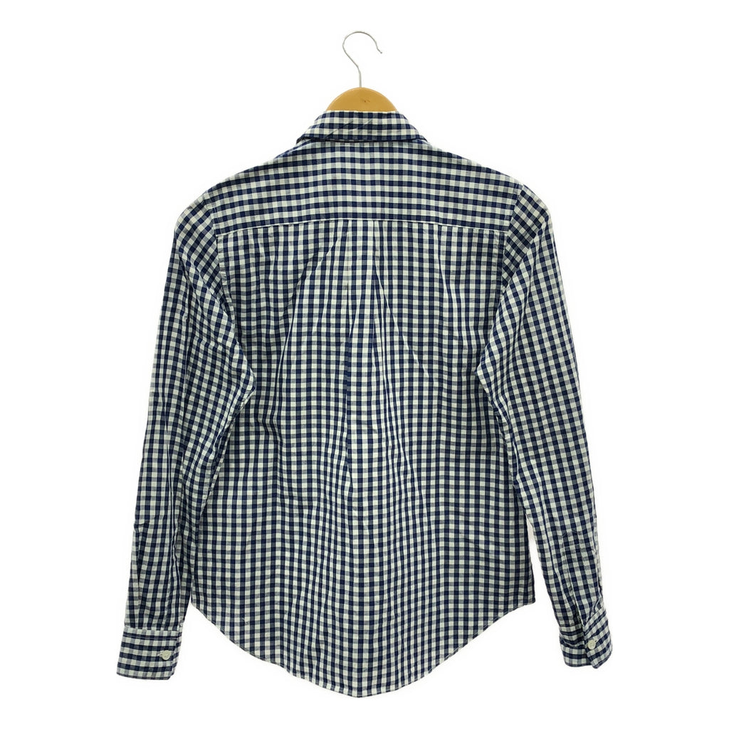 COMME des GARCONS | 2002SS |格紋裝飾常規領襯衫 |海軍藍/白色|女性的