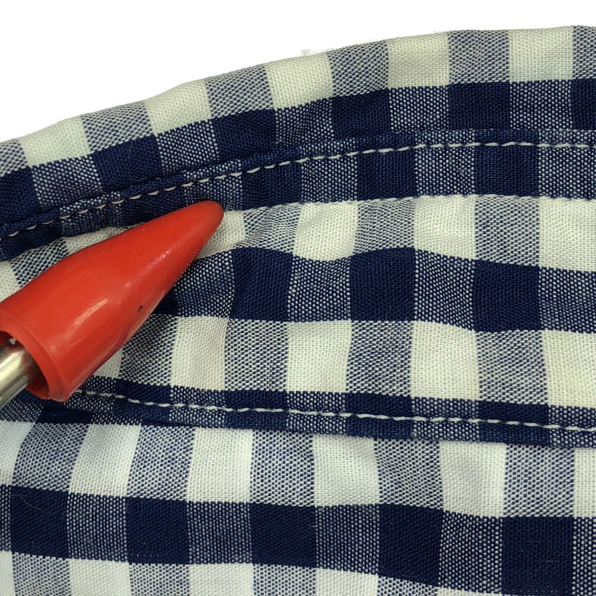 COMME des GARCONS / コムデギャルソン | 2002SS | チェック 装飾 レギュラーカラー シャツ ブラウス | ネイビー/ホワイト | レディース