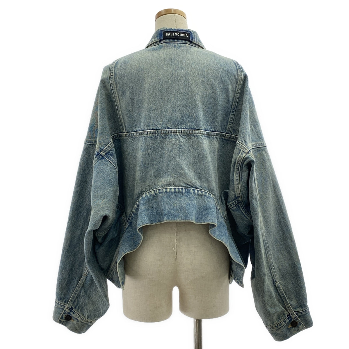 BALENCIAGA / バレンシアガ | 2022AW | ダメージ加工 アップサイドダウン デニムジャケット | 36 | レディース