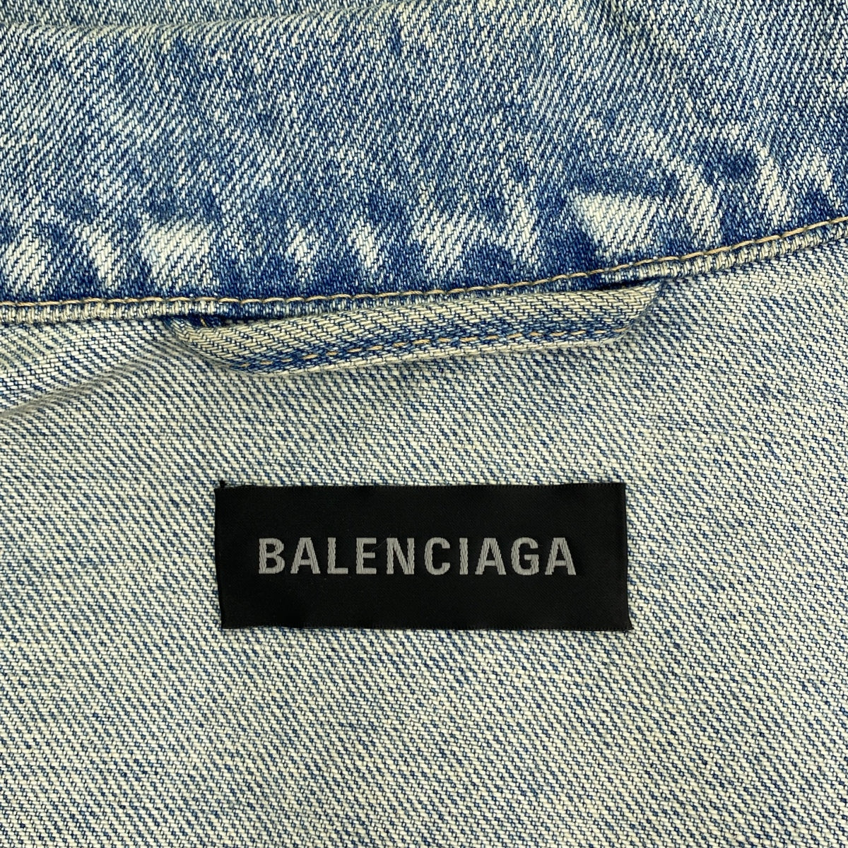 BALENCIAGA / バレンシアガ | 2022AW | ダメージ加工 アップサイドダウン デニムジャケット | 36 | レディース
