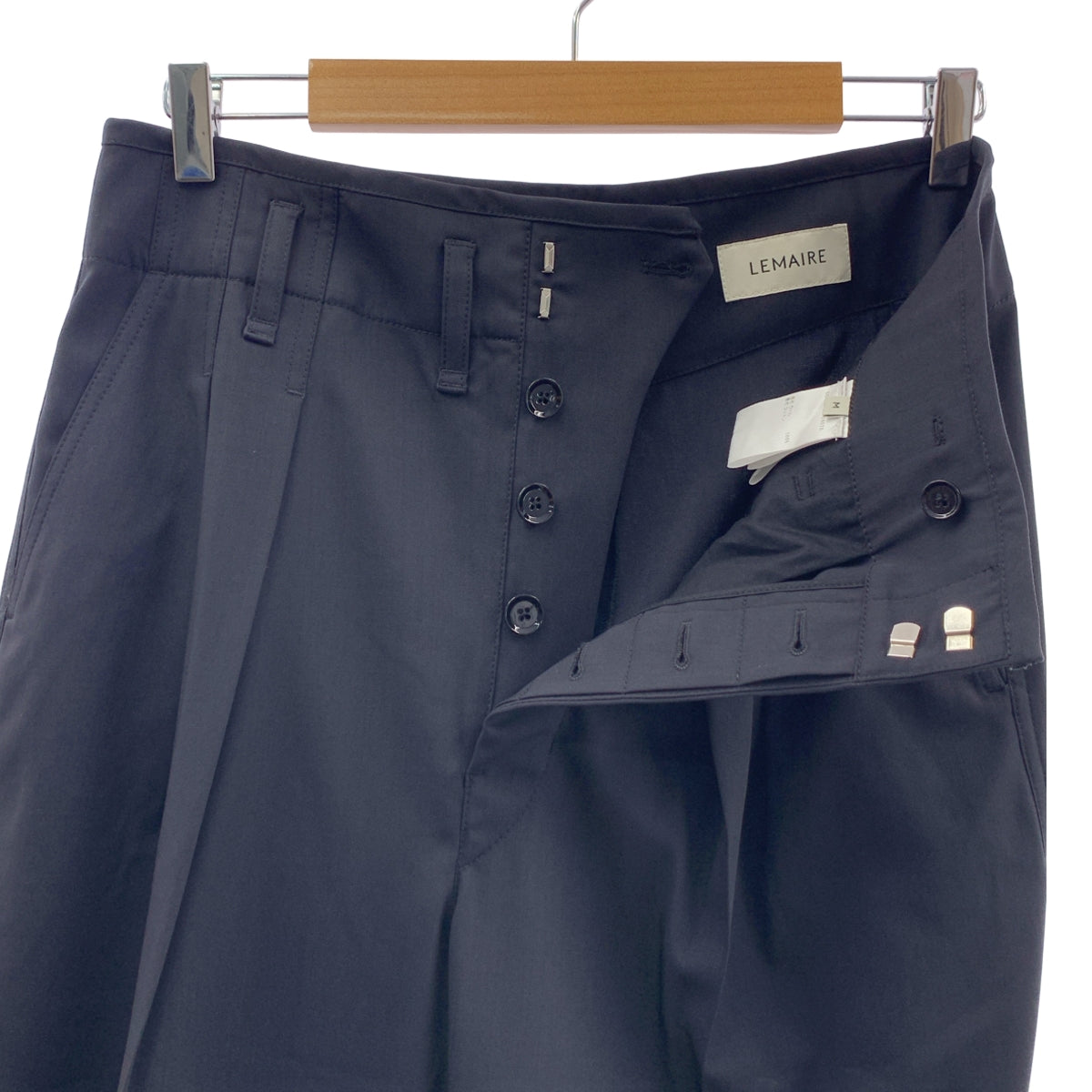 LEMAIRE / 르메르 | 2024SS | TAILORED PLEATED PANTS / 2 택 테이퍼드 와이드 슬랙스 팬츠 | M | 남성