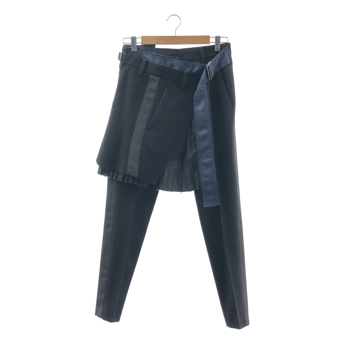 sacai / サカイ | スカートドッキング カットオフ スラックス パンツ | 1 | レディース