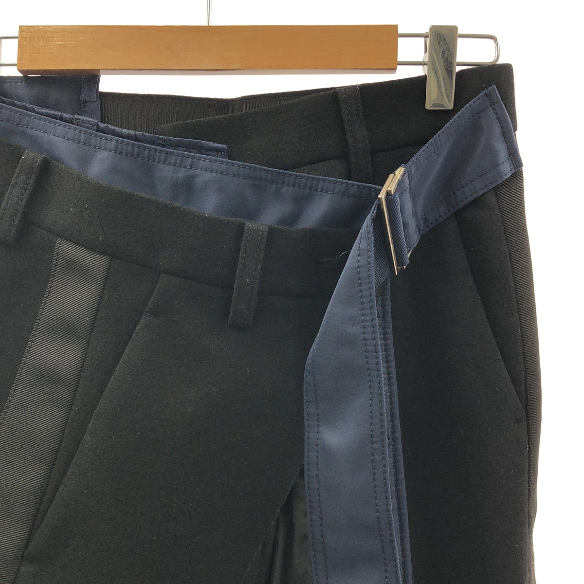 sacai / サカイ | スカートドッキング カットオフ スラックス パンツ | 1 | レディース