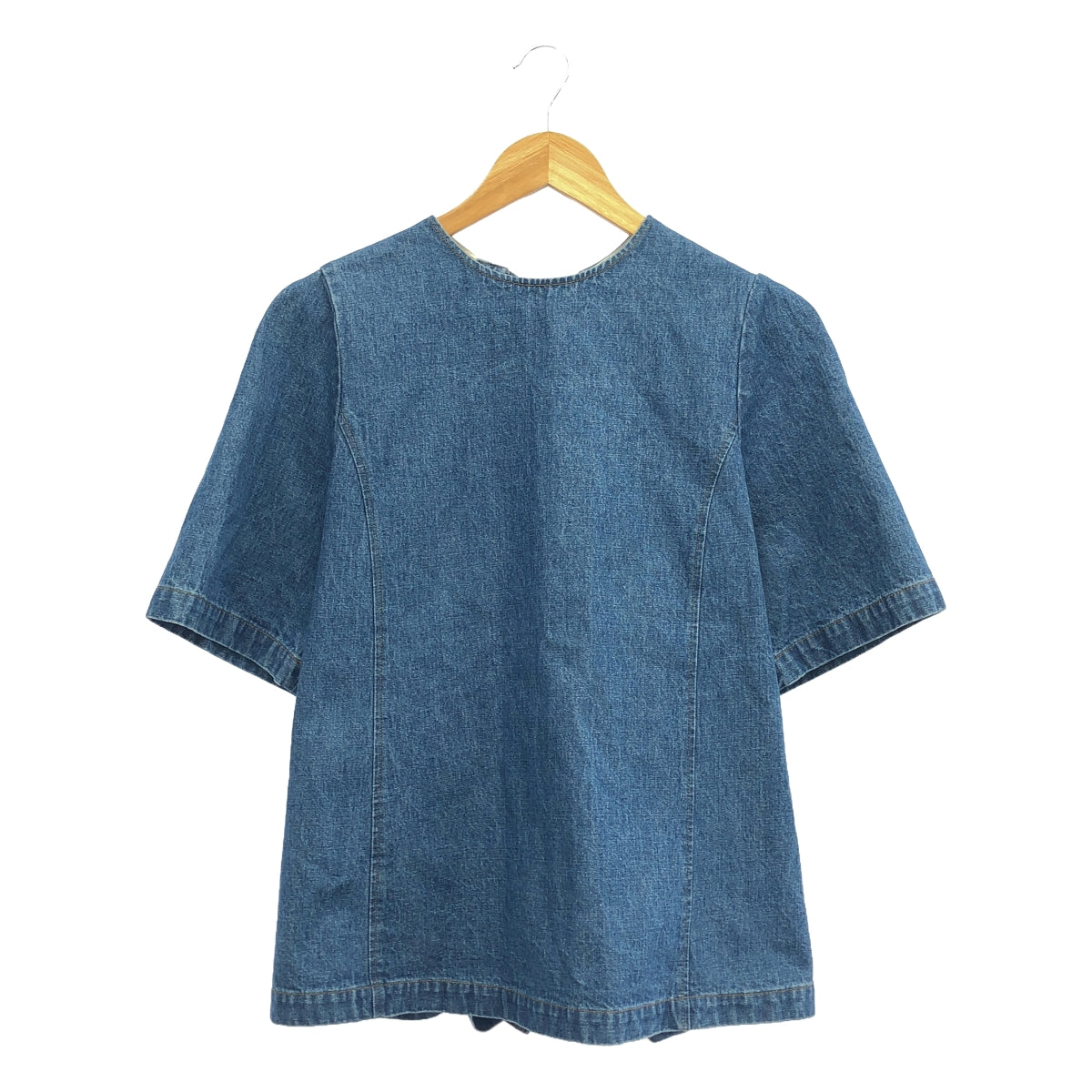 Heriter / Erite | denim blouse with back ribbon | 38 | Women's