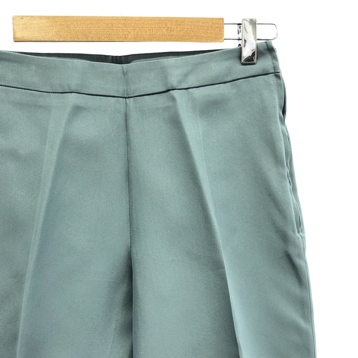 JIL SANDER / 질산더 | 2023SS | pleat-front trousers 사이드 Zip 나일론 실크 팬츠 | 32 | 라이트 블루 | 여성