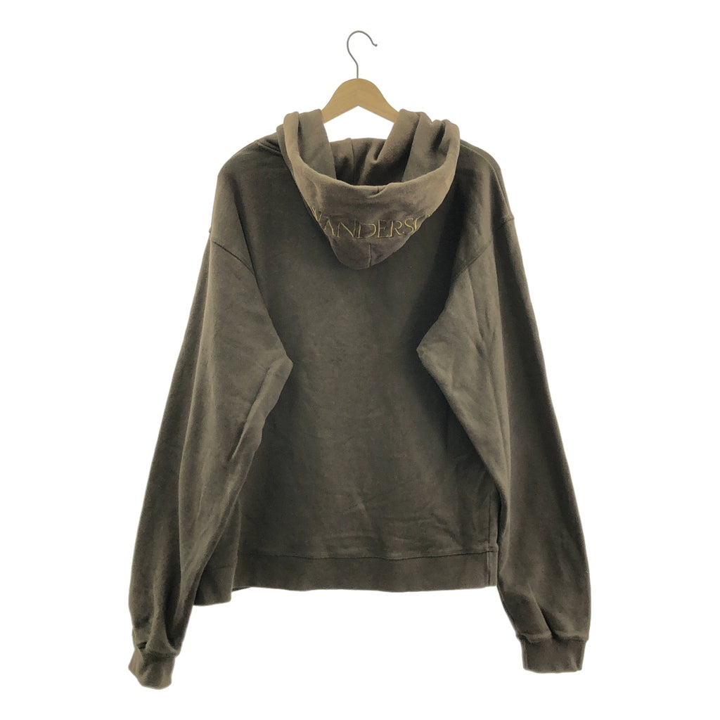 JW Anderson | 超大連帽衫，帽緣飾有刺繡Logo | L碼 | 卡其色 | 男士