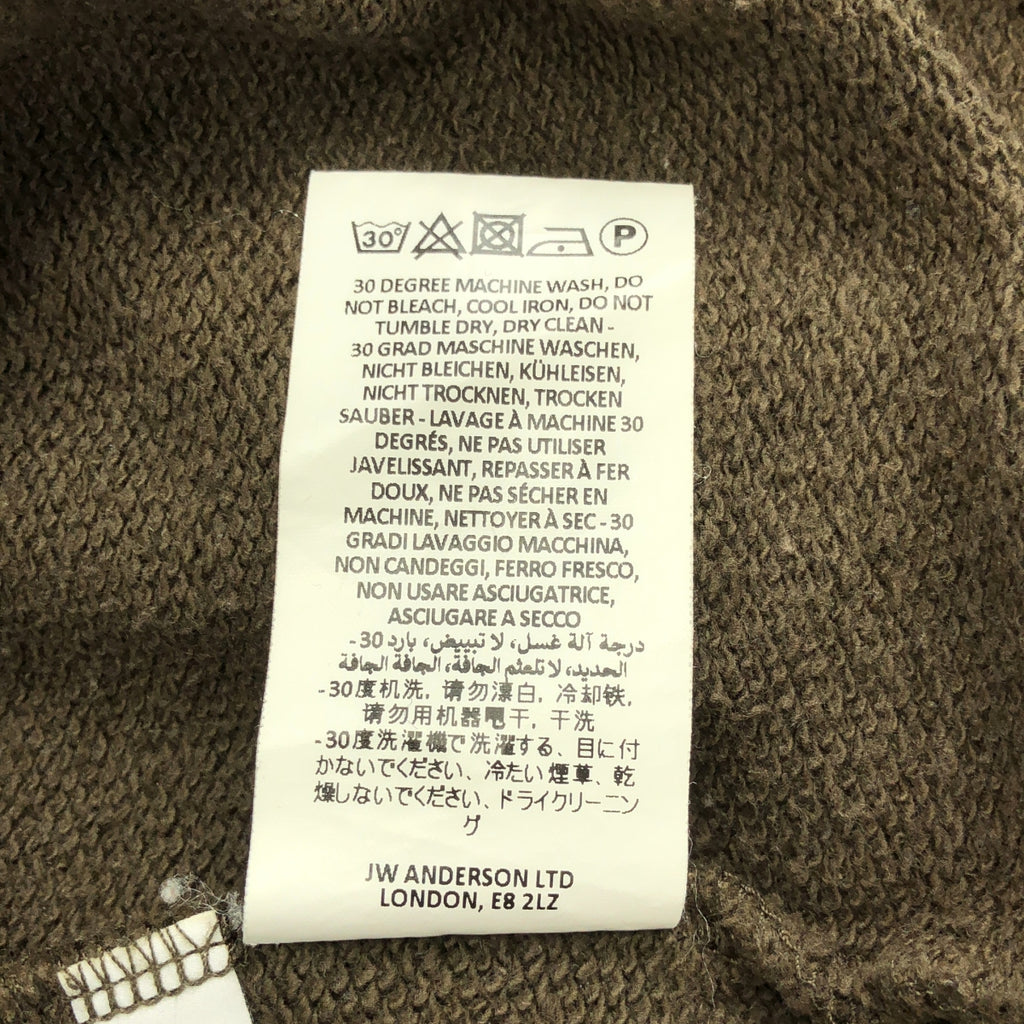 JW Anderson | 超大連帽衫，帽緣飾有刺繡Logo | L碼 | 卡其色 | 男士