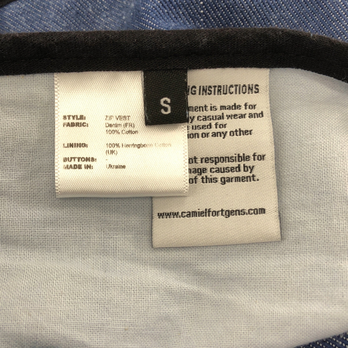 CAMIEL FORTGENS / カミエルフォートへンス | ZIP VEST ジップベスト | S | ブルー | メンズ
